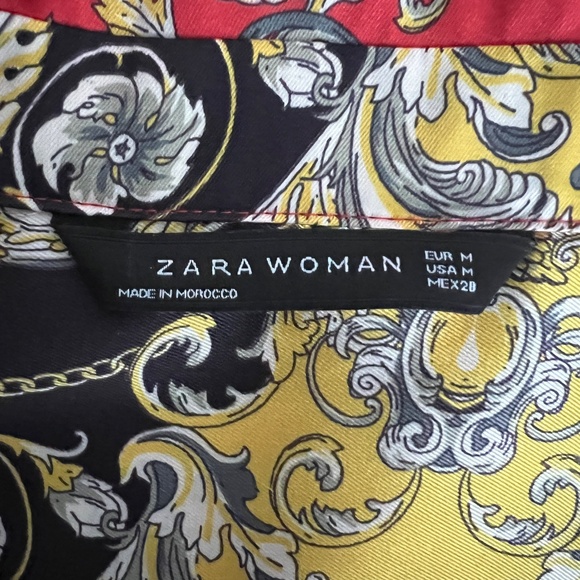 Zara - Coral Woman Chain Print Blouse - Picture 8 of 10